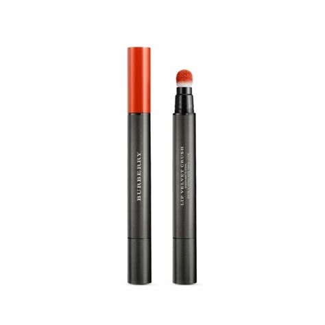 burberry lip velvet crush tangerine red|temptalia Burberry lip stain.